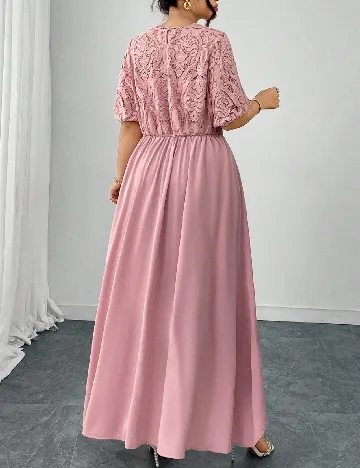 Rochie lunga SHEIN CURVE, roz pudra