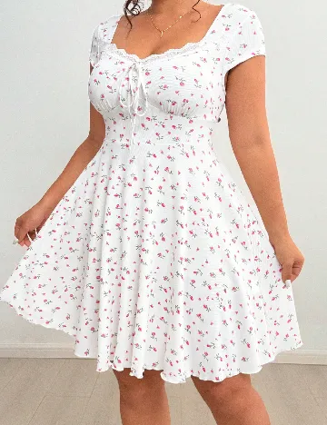 Rochie scurta SHEIN CURVE, alb