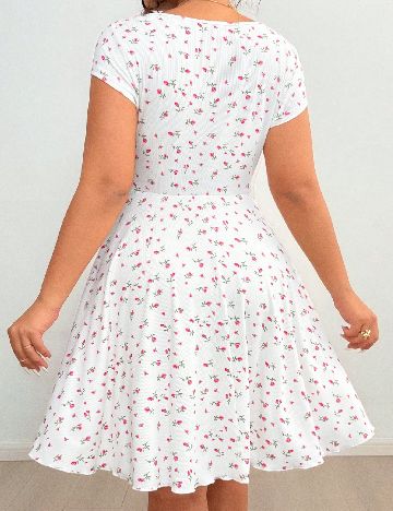 Rochie scurta SHEIN CURVE, alb