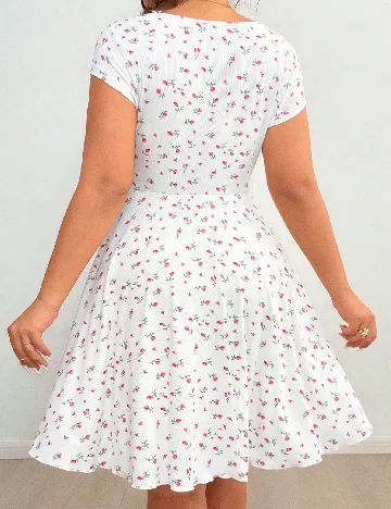 Rochie scurta SHEIN CURVE, alb