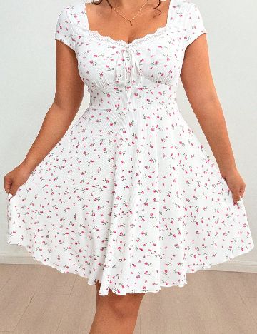 Rochie scurta SHEIN CURVE, alb