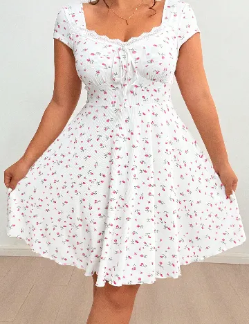 Rochie scurta SHEIN CURVE, alb