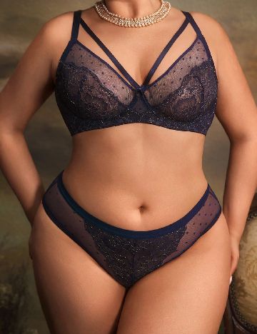 Set lenjerie SHEIN CURVE, bleumarin