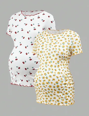 Set bluze 2 bucati SHEIN Maternity, mix culori