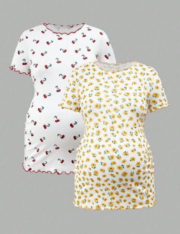 Set bluze 2 bucati SHEIN Maternity, mix culori
