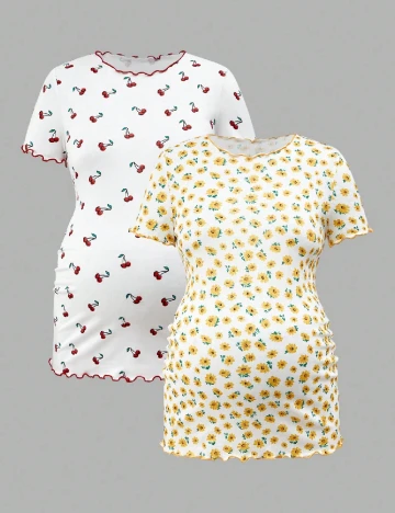 Set bluze 2 bucati SHEIN Maternity, mix culori