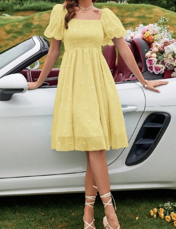 Rochie scurta SHEIN, galben