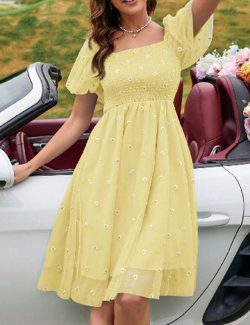 Rochie scurta SHEIN, galben