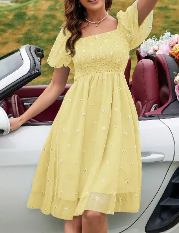 Rochie scurta SHEIN, galben