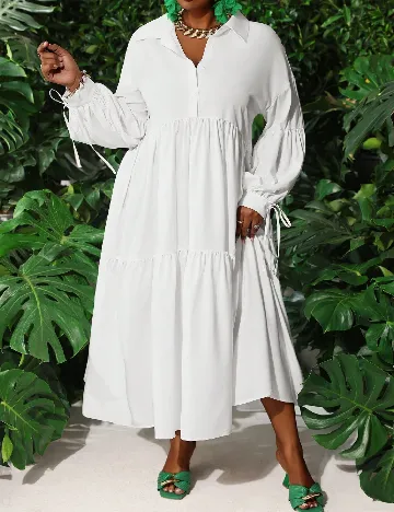 Rochie lunga SHEIN CURVE, alb