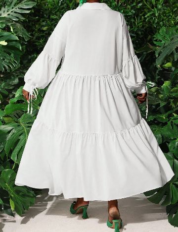 Rochie lunga SHEIN CURVE, alb