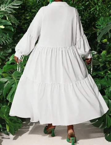 Rochie lunga SHEIN CURVE, alb