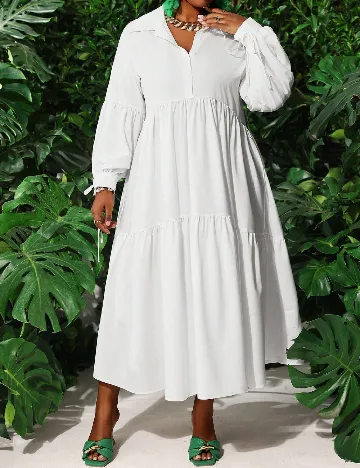 Rochie lunga SHEIN CURVE, alb