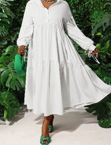 Rochie lunga SHEIN CURVE, alb