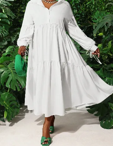 Rochie lunga SHEIN CURVE, alb