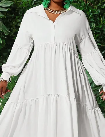 Rochie lunga SHEIN CURVE, alb