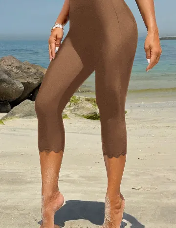 Pantaloni de plaja SHEIN, maro