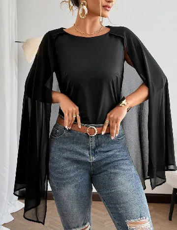 Bluza SHEIN CURVE, negru