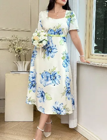 Rochie medie SHEIN CURVE, floral print