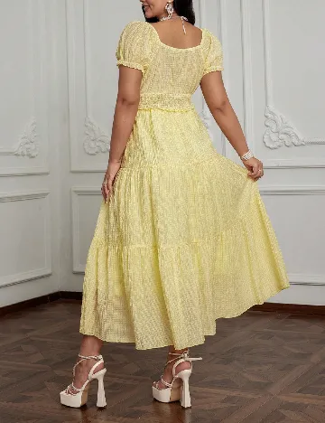 Rochie medie SHEIN CURVE, galben