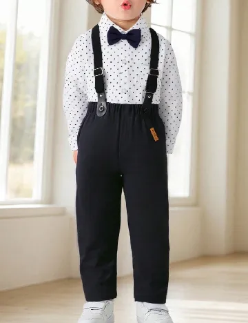 Compleu Shein Kids, alb/negru