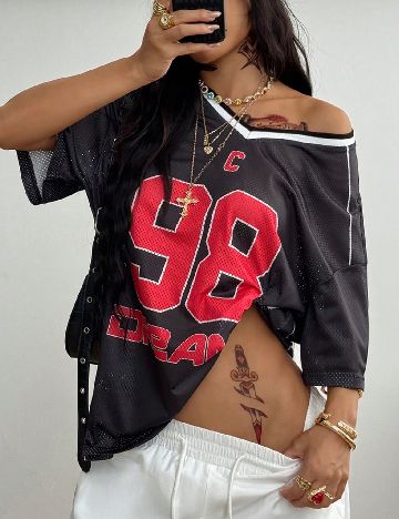 Tricou Oversize SHEIN, negru