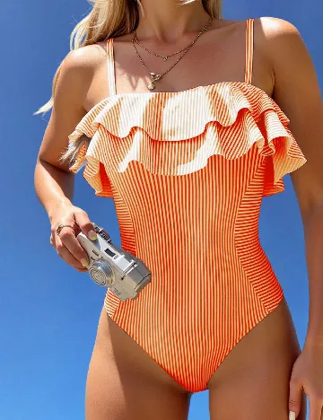 Costum de baie SHEIN, portocaliu