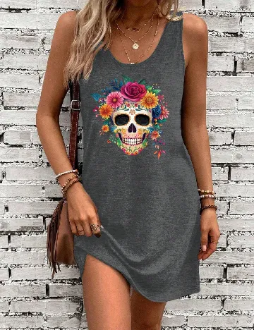 Rochie scurta SHEIN, gri