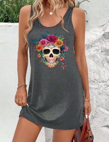 Rochie scurta SHEIN, gri