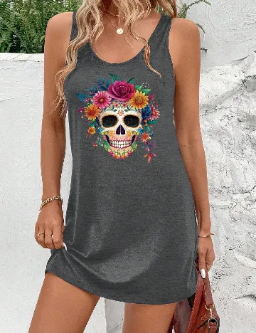 Rochie scurta SHEIN, gri