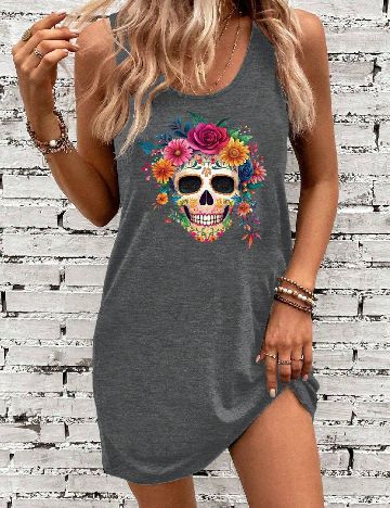 Rochie scurta SHEIN, gri