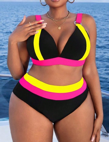 Costum de baie SHEIN CURVE, mix culori
