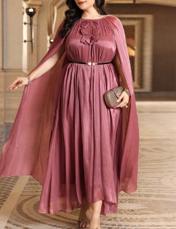 Rochie lunga SHEIN CURVE, roz