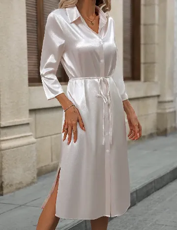 Rochie medie Emery Rose, ecru