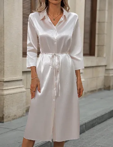 Rochie medie Emery Rose, ecru