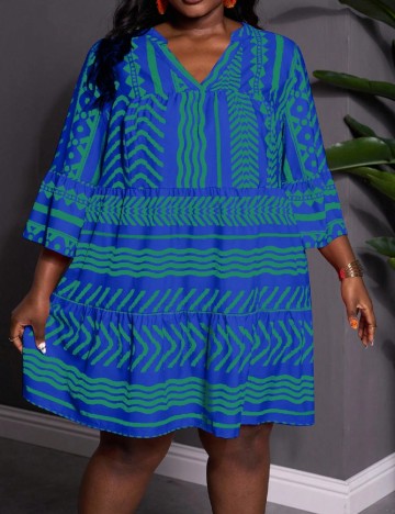 Rochie scurta SHEIN CURVE, albastru