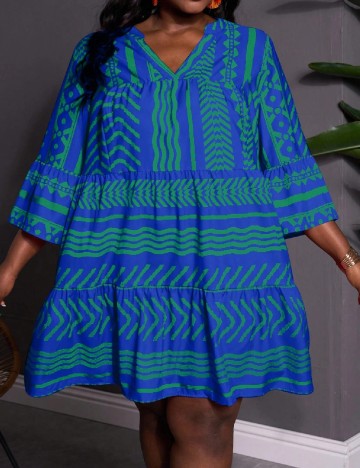 Rochie scurta SHEIN CURVE, albastru