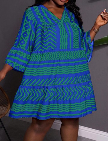 Rochie scurta SHEIN CURVE, albastru