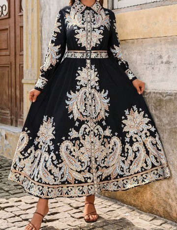 Rochie lunga SHEIN CURVE, mix culori