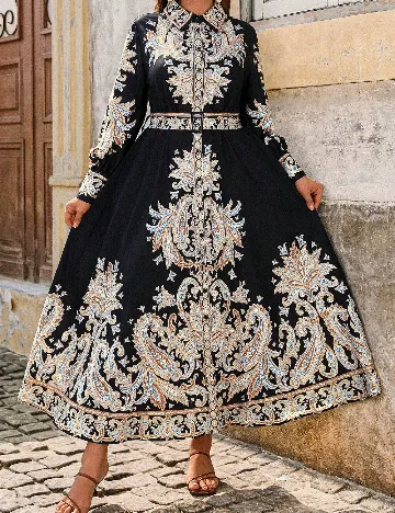 Rochie lunga SHEIN CURVE, mix culori