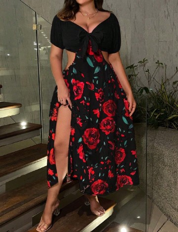 Rochie medie SHEIN CURVE, negru