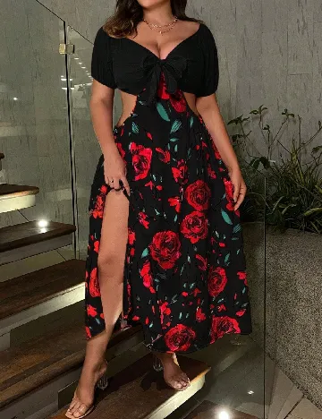 Rochie medie SHEIN CURVE, negru