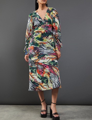 Rochie medie WAREHOUSE, mix culori