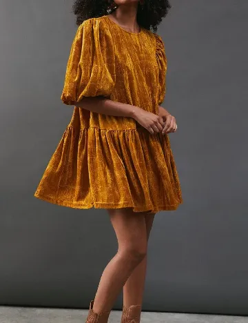 Rochie scurta WAREHOUSE, mustar