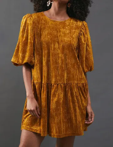 Rochie scurta WAREHOUSE, mustar