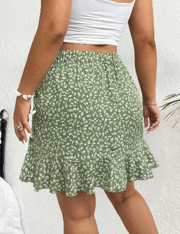 Fusta SHEIN CURVE, verde