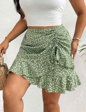 Fusta SHEIN CURVE, verde