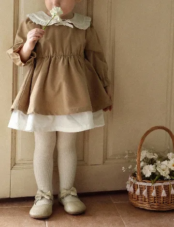 Rochie Shein Kids, maro/alb