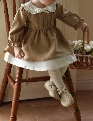 Rochie Shein Kids, maro/alb