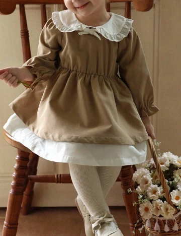 Rochie Shein Kids, maro/alb